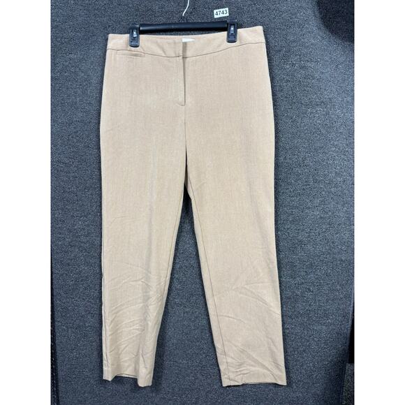 Talbots Chatham Pants Womens Size 12 Brown Slim Leg High Rise Casual Office - Picture 1 of 8
